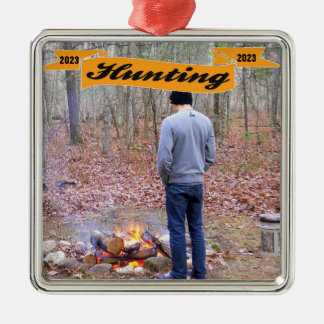 CUSTOM Hunting Photo Template Metal Ornament