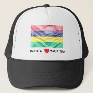 Custom I Heart Flag of Mauritius Trucker Hat
