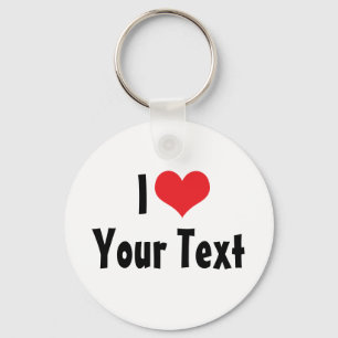 Custom I Love Keychain