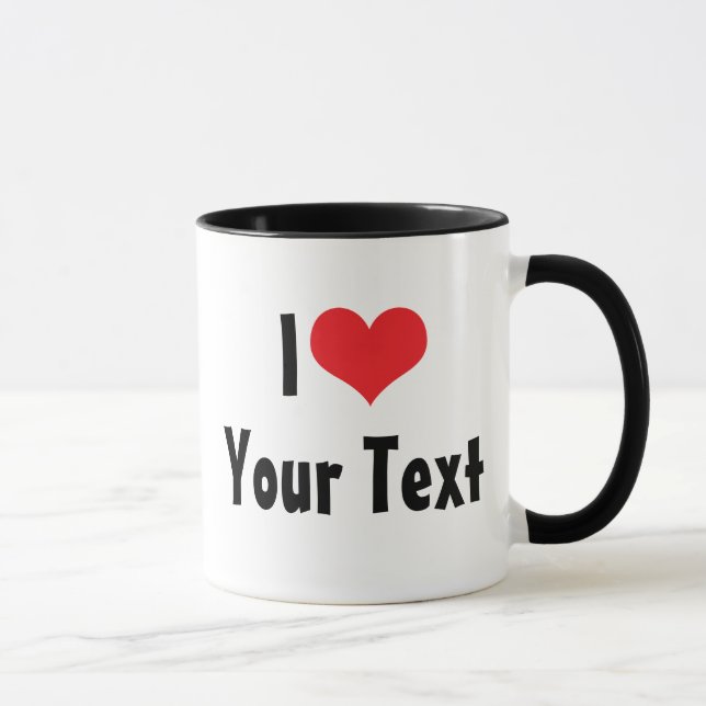 Custom I Love Mug (Right)