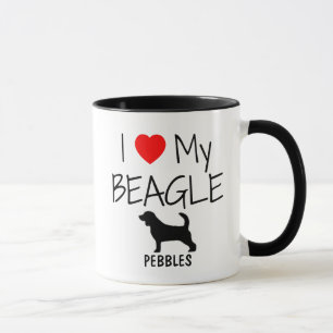 Custom I Love My Beagle Mug