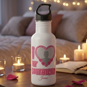 Custom I Love My Boyfriend – Add Photo & Name 532 Ml Water Bottle