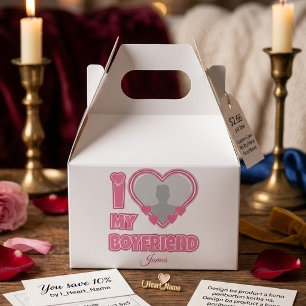 Custom I Love My Boyfriend – Add Photo & Name Favor Box