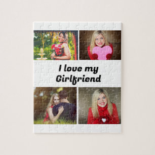 Custom I love my Girlfriend 4 photo  Jigsaw Puzzle