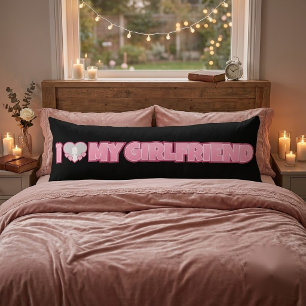 Custom I Love My Girlfriend – Add Photo Body Pillow