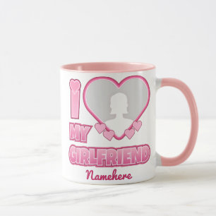 Custom I Love My Girlfriend – Add Photo & Name Mug