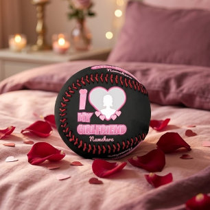 Custom I Love My Girlfriend – Add Photo & Name Softball