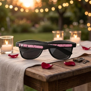 Custom I Love My Girlfriend – Add Photo Sunglasses