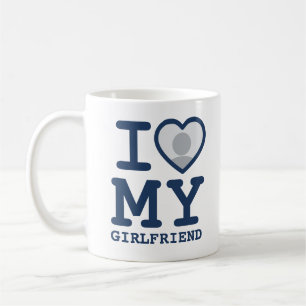 Custom I love my girlfriend photo text Coffee Mug