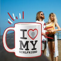 Custom I love my girlfriend photo text