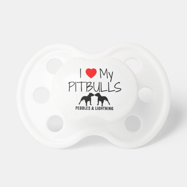 Custom I Love My Pitbulls Pacifier (Front)