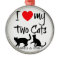 Custom I Love My Two Cats