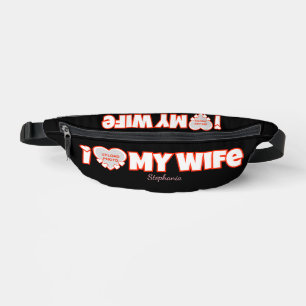 Custom I Love My Wife – Add Name & Photo Fanny Pack