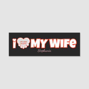 Custom I Love My Wife – Add Name & Photo Tag