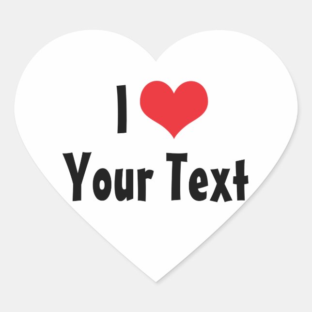 Custom I Love Sticker (Front)