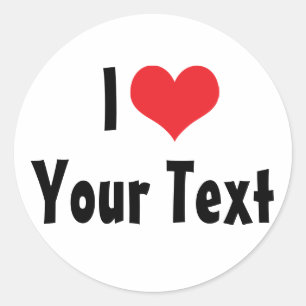 Custom I Love Sticker
