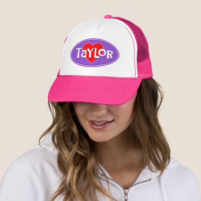 Custom I Love TAYLOR Trucker Hat (In Situ)