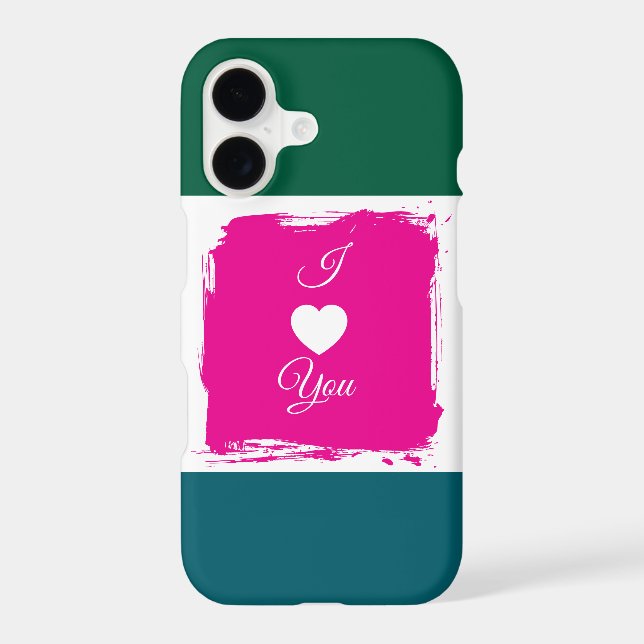 Custom “I Love You” Color Block Phone Case – Roman (Verso)