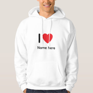 Custom I Love You Hoodie – Personalized Name Heart