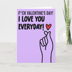 CUSTOM I love you KPOP Finger Heart Romantic Card