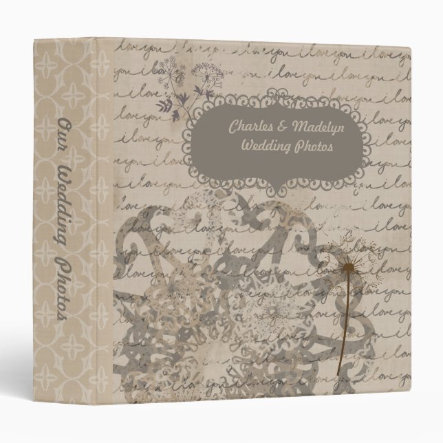 Custom I Love You Photo Classeur (Devant/Côté)