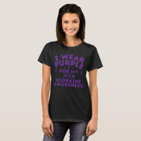 Custom I Wear Purple For My Dad Migraine Awareness