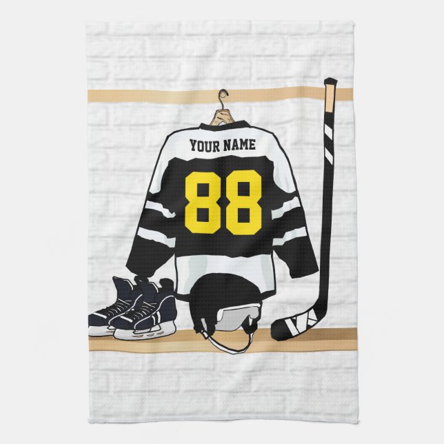 Custom Ice Hockey design Kitchen Towel (Vertical)