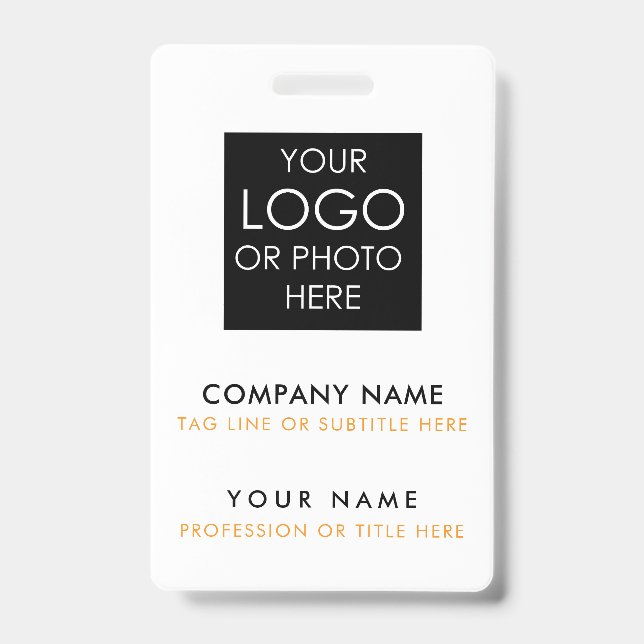 Custom ID Badge Printing Personalized Employee ID (Front)