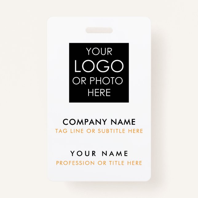 Custom ID Badge Printing Personalized Employee ID (Front)