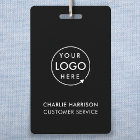 Custom ID Badges | Employee Staff Black Name Badge