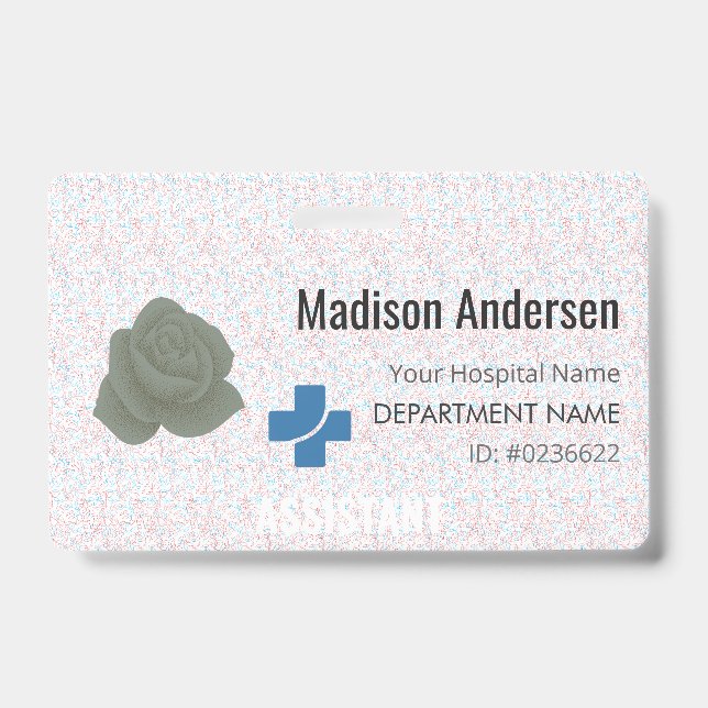 Custom ID Badges Lanyard Button Clip Ribbon (Front)