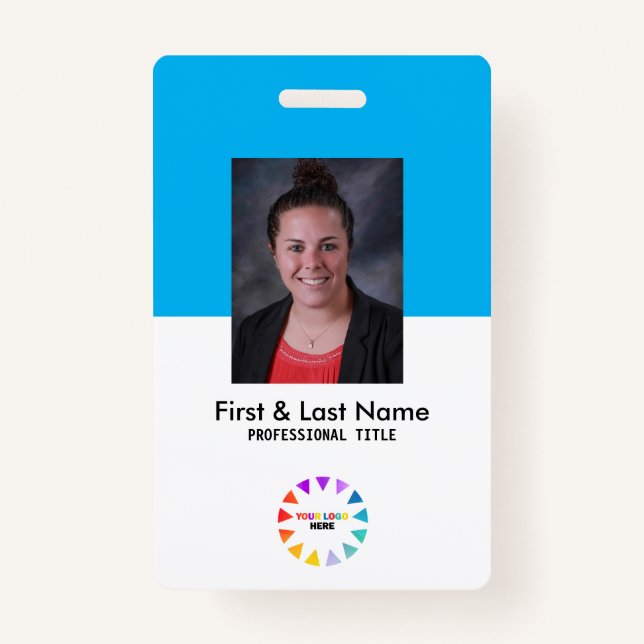 Custom ID Employee Photo Company Personalized  Badge (Front)