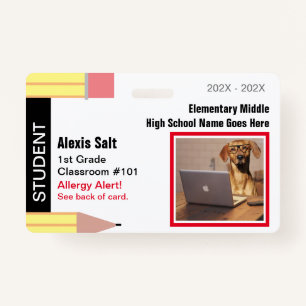 Custom ID School Student Identification Badge