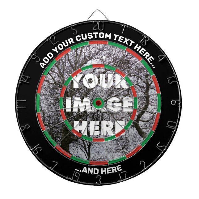 Custom Image Dartboard with Text (Front)