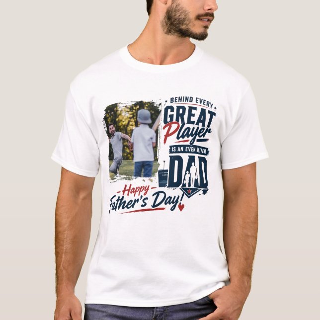 Custom image design, Great Player Dad trendy  T-Shirt (Front)