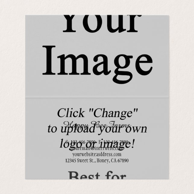 Custom Image Folded Business Card (Inside Unfolded)
