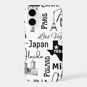 Custom image modern pattern paris black and white 