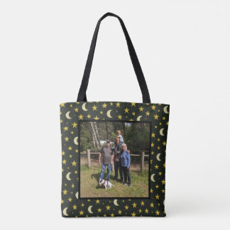 Custom Image Moons and Stars Tote Bag
