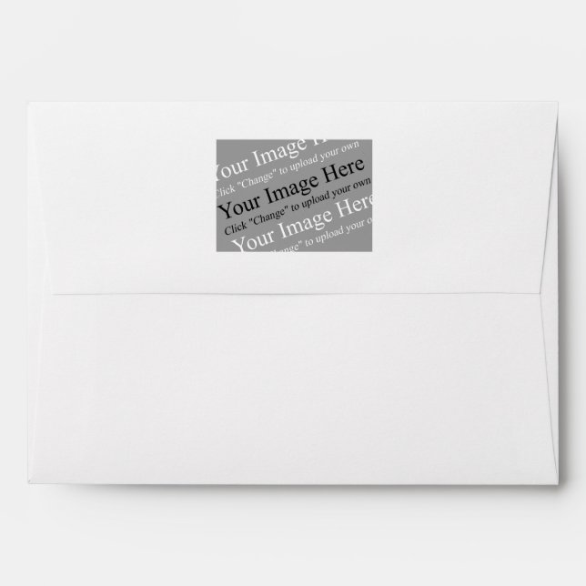 Custom Image or Logo Envelope Template (Back (Top Flap))