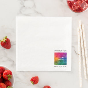 Custom Image Photo Or Logo Add Text Template Best Napkin