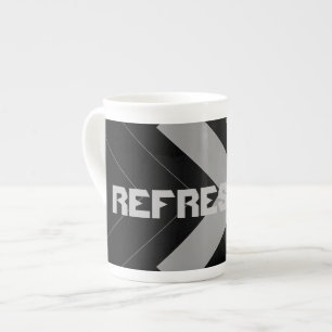 Custom Image photo Text Refresh Me Specialty  Bone China Mug