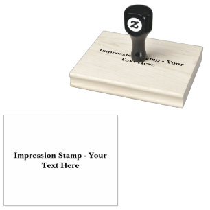 Custom Impression-Stamp Personalized text Black Rubber Stamp