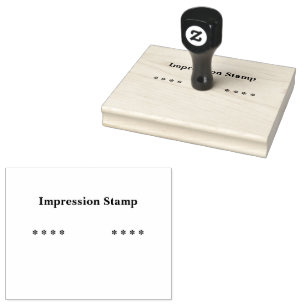 Custom Impression-Stamp Personalized text Black Rubber Stamp