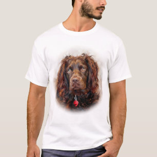 Custom Impressionist Boykin Spaniel Portrait T-Shirt