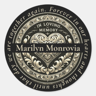 Custom In Loving Memory  Classic Round Sticker