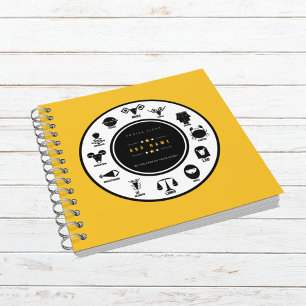 Custom Indian Zodiac - Yellow Cover Notebook