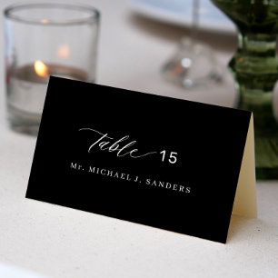 Custom individual guest name wedding place card 