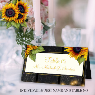 Custom individual guest name wedding place card 