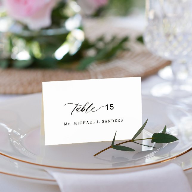 Custom individual guest name wedding place card  (Creator Uploaded)