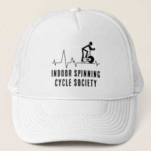 Custom Indoor Spinning Cycle Society Heartbeat Trucker Hat